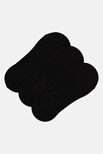 Anta Kids Boy 3 Pieces Textured Invisible Socks, Black