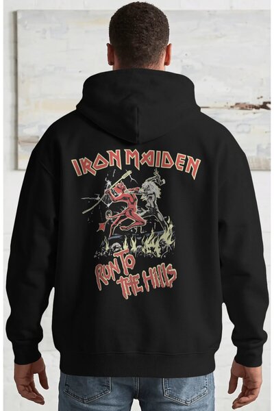 SEVBANO Iron Maiden Rock Metal Music Band Back Printed Unisex Oversize Combed...