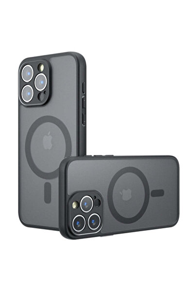 Techsuit Husă pentru iPhone 14 Pro Max, PureFrost MagSafe, negru mat - negru mat