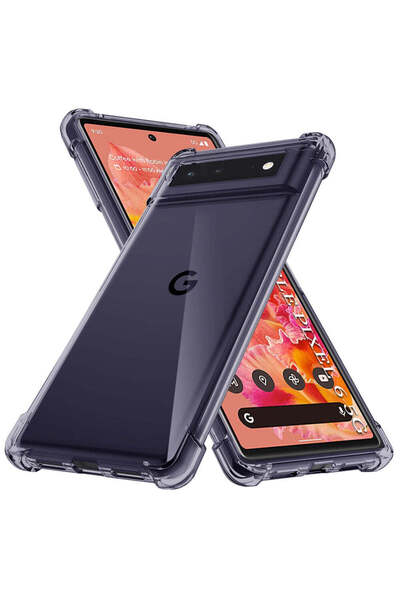 Techsuit Husă pentru Google Pixel 6, din silicon transparent, rezistentă la ș...
