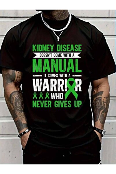 9TAY 100% Cotton Proud Warrior Kidney Disease Awareness Month T-Shirt Men's W...