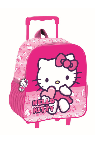 Hello Kitty Unicorn rucsac 3D pentru grădiniță cu roti, geantă 32 cm