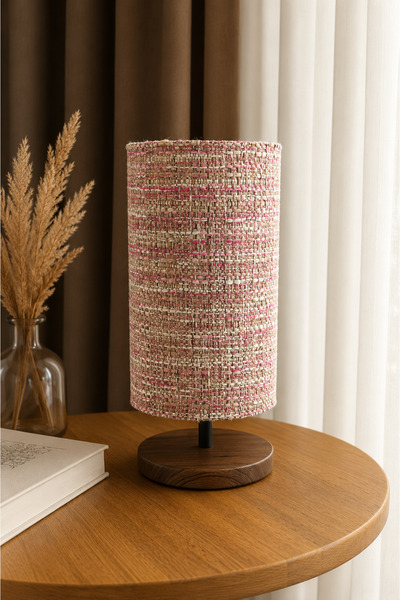 eraysan Pink Design Lampshade with Fabric Headboard