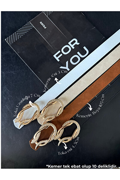Fiori Gold Snake-Buckle Women's Trousers Belt, Jacket Belt, Dress Belt, Shirt...