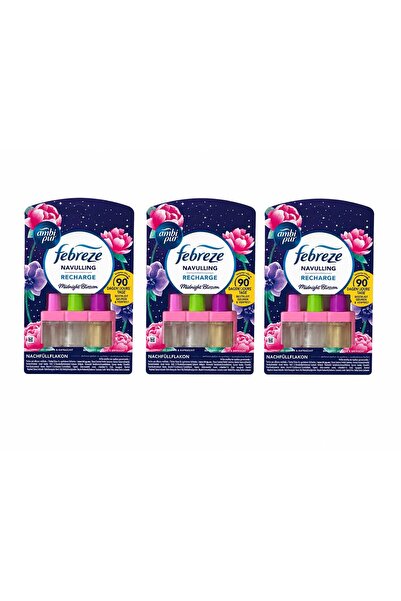 Febreze 3Volution Rezervă Odorizant de Cameră Midnight Blossom, 3x20ml