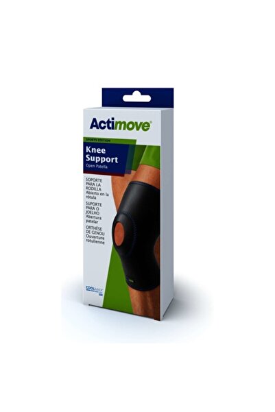 ACTIMOVE Genunchieră Ediție Sport cu rotulă expusă, negru, mărimea M, 1 buc.