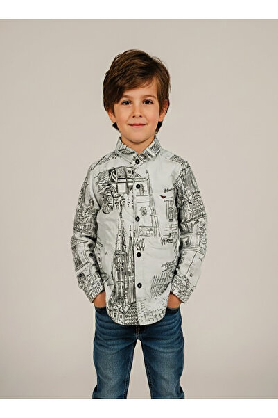Babyqlo Boys Printed Cotton Casual Shirt