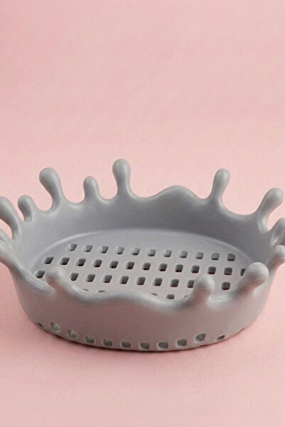 Feny Studio Decorative Water Splash Design Soap Dish with Drainer - Crown Mod...