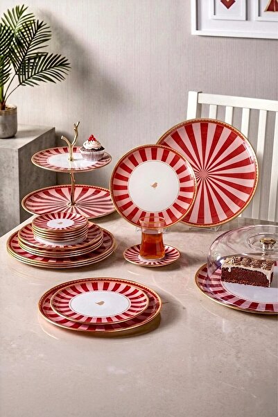 Kitchen Life 34 Piece Lovely Bird Gold Gilded Glass Cake and Tea Serving Set ...