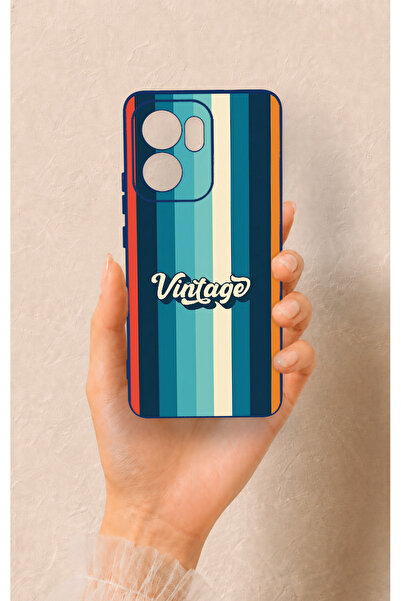 Vip Case Oppo Reno 13F Uyumlu Vintage Desenli Silikon Kılıf
