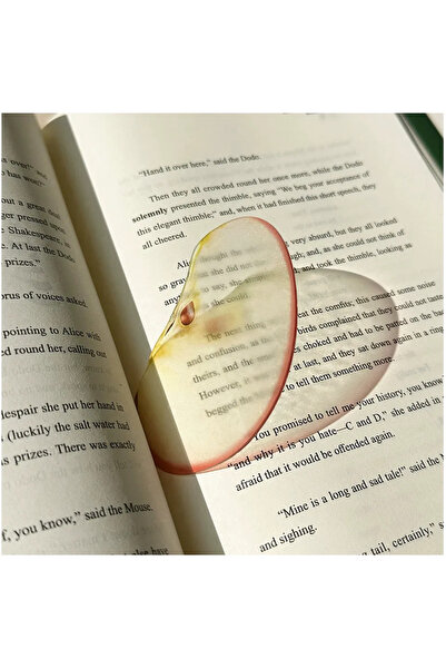 Choice5 red apple New exquisite transparent acrylic bookmark reading mark gif...