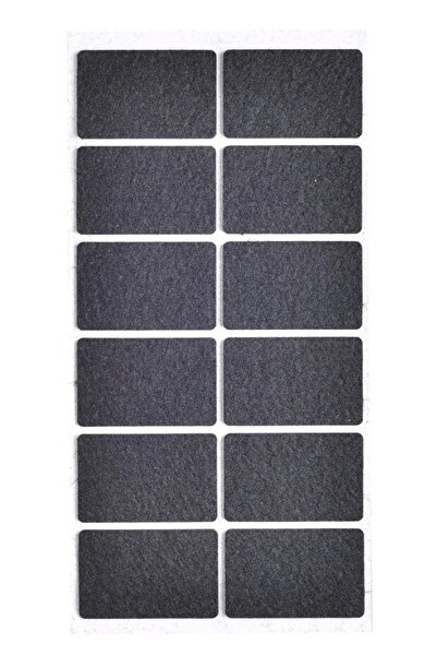 Kittiwake Home Life 12’li Siyah Dikdörtgen Mobilya Keçesi 3,5x5,5 cm – Yapışk...