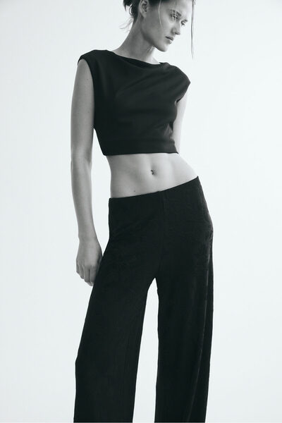 H&M Jakarlı Jarseden Pull-on Pantolon