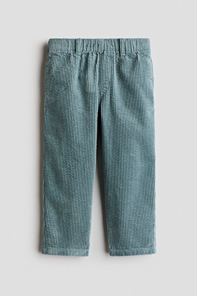 H&M Pamuklu Fitilli Kadife Pantolon