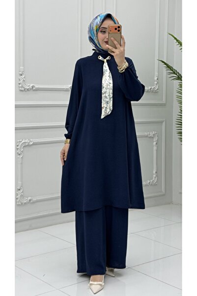 Generic Brand Ilgın Suit Navy Blue Stylish Women's Two-Piece Suit Elegant and...