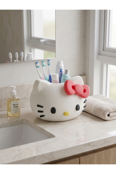 Nokta Lab Mega Kitty Makyaj & Masaüstü Organizeri - Hello Kitty Makeup Brush ...
