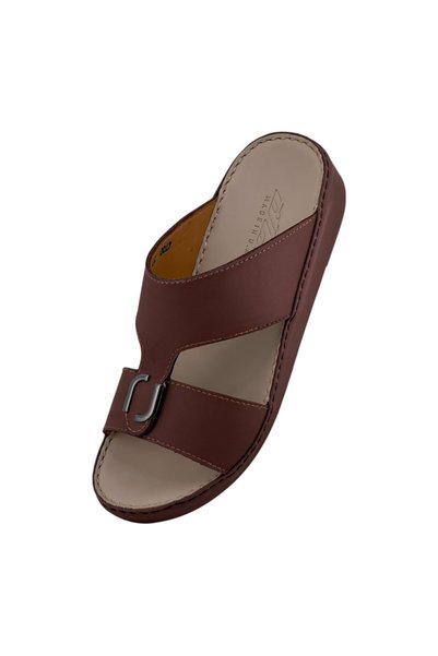Cirino ( NOB-4700 ) Handmade Arabic Boy's Slippers | Arabic Sandals For Boys & Kids | Full Leather