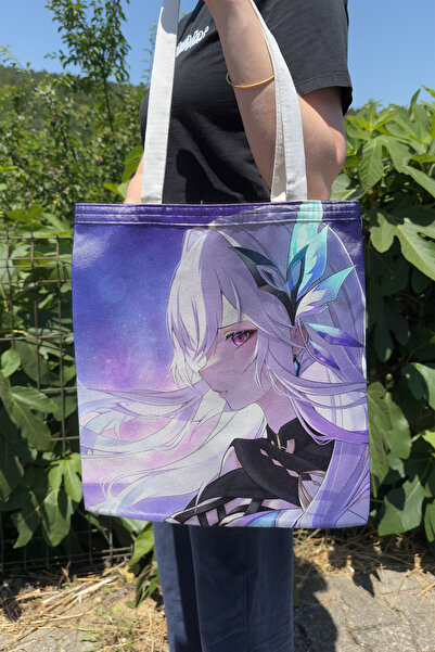 ZipZap Skirk Genshin Impact V4 Double-Sided Canvas Print Tote Bag Anime Bag