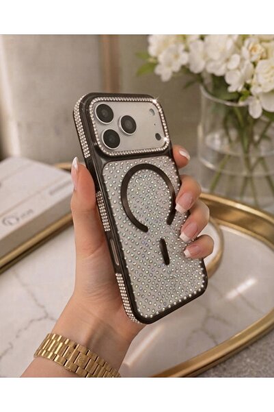 KILIF HOUSE Iphone 15 Pro Max Uyumlu Full Parlak Premium Zirkon Taşlı Glitty ...