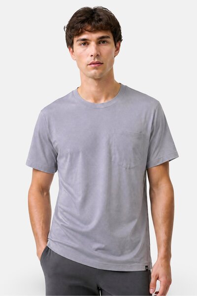 gaiam Men Slim Fit Short Sleeve Training T-Shirt, Light Grey