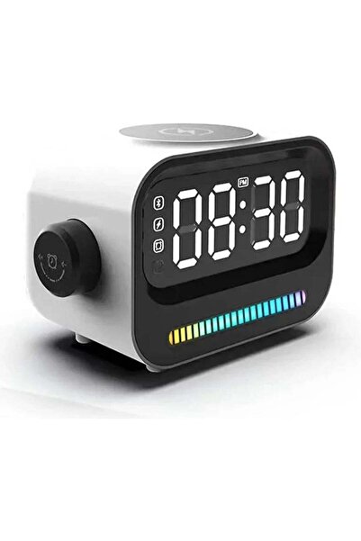 HXD Zoomlion 3-in-1 Alarm Clock with Wireless Charging & Bluetooth Speaker – ...