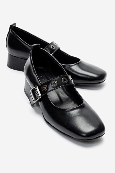 Zeynep Sıradağlı Felinia Women's Genuine Leather Shoes Black