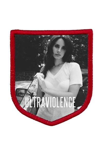 OEM Embroidered iron-on textile patch Lana del Rey Album in the shape of a cr...
