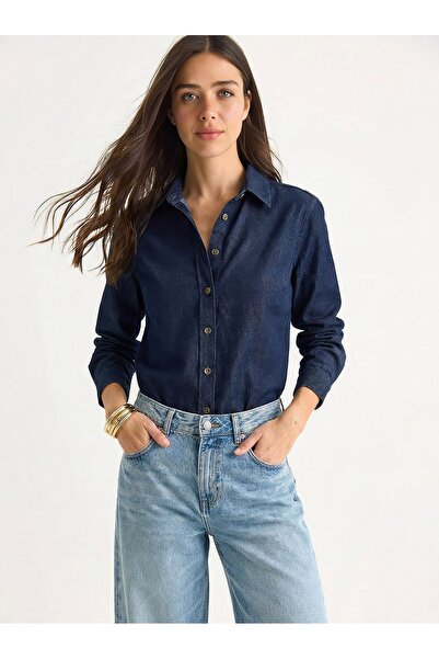 Hiccup LUCCI Cămașă Din Denim Din Bumbac Pentru Femei