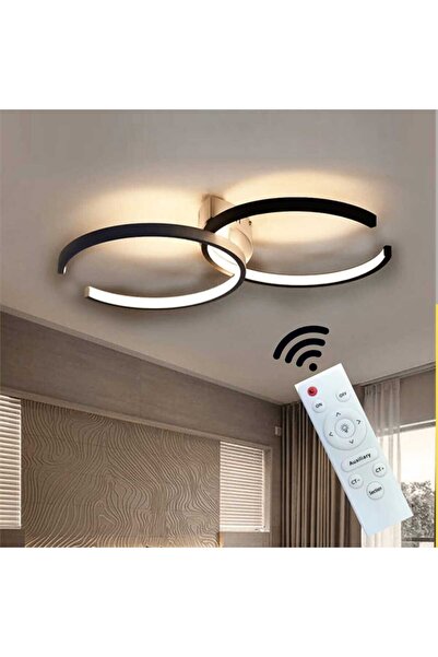 Kumandalı ve 3 Renk Işık, Ters C Plafonyer Led Avize