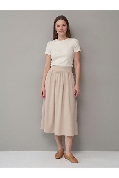 ON TRİKO Pleated Midi Skirt 34201