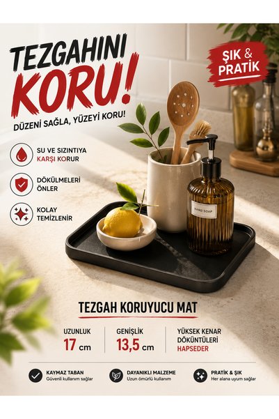Mode Cool Sızdırmaz Koruyucu Altlık | Kaymaz Çok Amaçlı Dolap İçi Düzenleyici Tepsi | Evye Altı, Mutfak ve Banyo Kullanımı