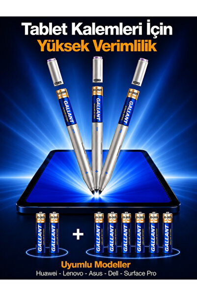 MetaForce AAAA Pil 1.5V Alkalin Tablet Kalemi Pili Lenovo Huawei Asus Dell Su...