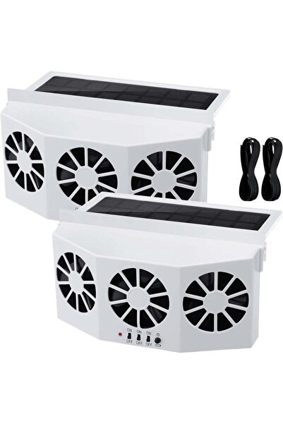 HXD Zoomlion Solar Powered Car Exhaust Fan with 3 Cooling Fans – 4500 RPM Sol...