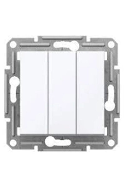 Generic Brand 1 Piece Makel Karea White Triple Switch Frameless