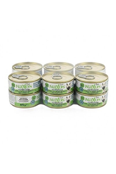 Naxos Cat Grain Free Adult Sterilight Veal & White Fish Pate Wet Cat Food 85g...
