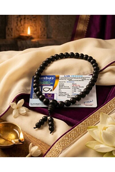 Generic Original 8 MM Karungali Unisex Bracelet (27 + 6 Beads) – Lab Certified