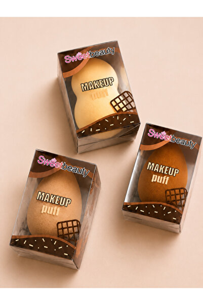 Sweetbeauty POUDER PUFF CHOCOLATE— Burete Machiaj Profesional