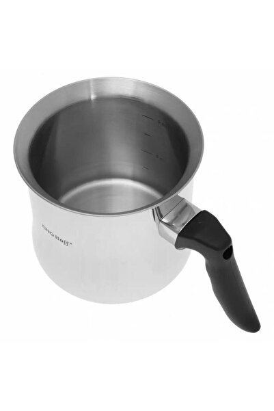 King Oala din inox cu capac pentru fiert lapte, budinca sau creme cu fluier si perete dublu, capacitate 1