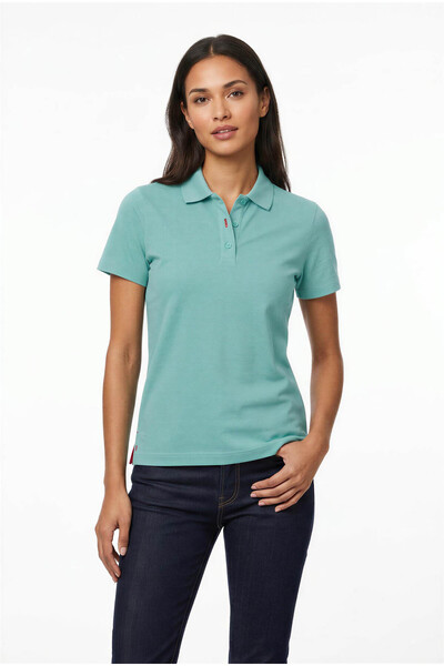Posh Cabal Slim Fit Logosuz-Baskısız Su Yeşili Polo Yaka T-shirt