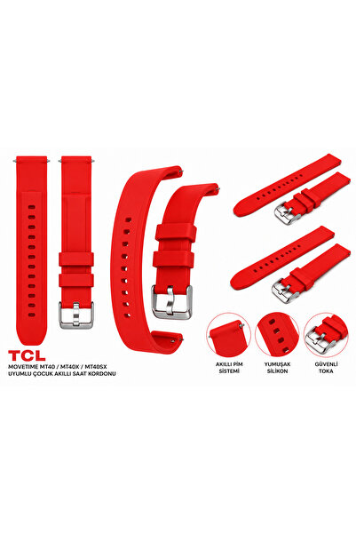 onlinekordon TCL MoveTime MT40, MT40X ve MT40SX Uyumlu Yumuşak Silikon Akıllı...