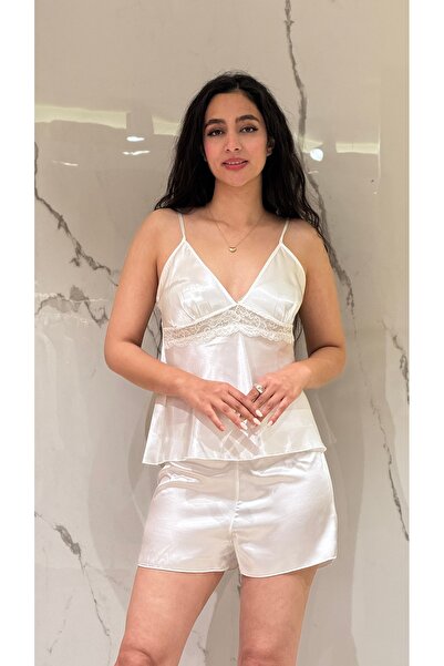 DAWN LİNE 6 Parça Saten Dantel Detaylı Çeyizlik Gelin Bohçası Gecelik Pijama ...