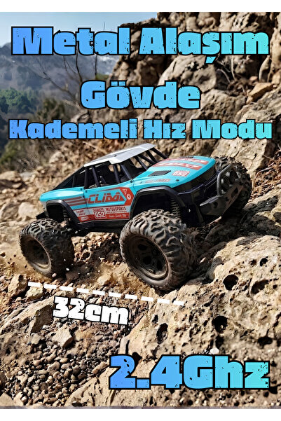 Boratila Toys 2.4Ghz Metal Alaşım Uzaktan Kumandalı Ayarlanabilir Hızlı Off-R...