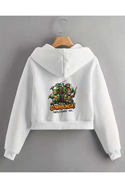 haha Hooded Ninja Turtles Printed Jacket for Boys