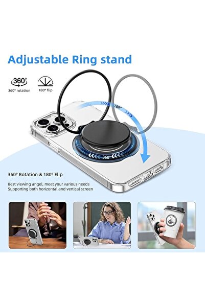 AZONEE for MagSafe Phone Grip with Popup Comfortable Grip, Collapsible Magnet...