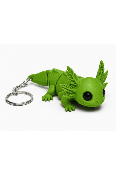 Generic Brand Movable Axolotl Keychain - Adorable Articulated Bag Charm
