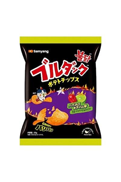 buldak Пикантни пилешки картофен чипс с вкус на хабанеро и лайм 55гр