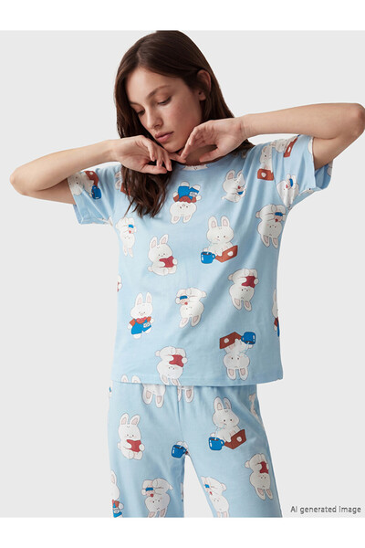 LC Waikiki Zero Roba Collar Printed Women's Pajama Set for Style Enthusiasts ...