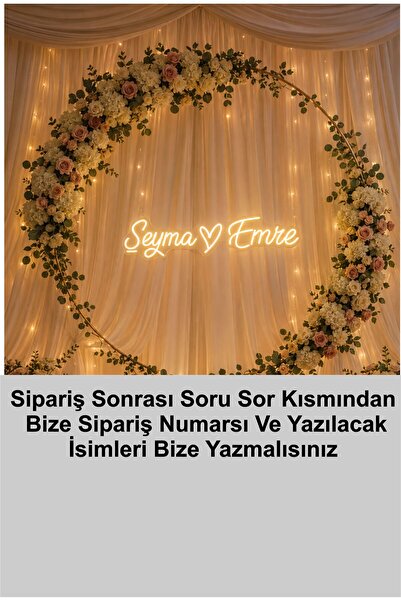 Prime Neon Çift İsimleri Neon Tabelası 90 cm Şeffaf Zemin Gün Işığı Renk Adap...