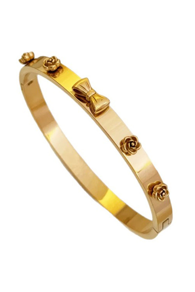 REDz Accessories Βραχιόλι με φιόγκο και τριαντάφυλλο, Άκαμπτο, Μοντέρνο, Γυνα...