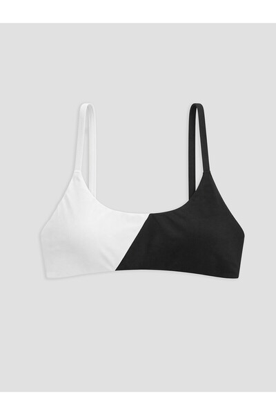 LC Waikiki Nevavm Color-Blocked Women's Bikini Top with Removable Pads